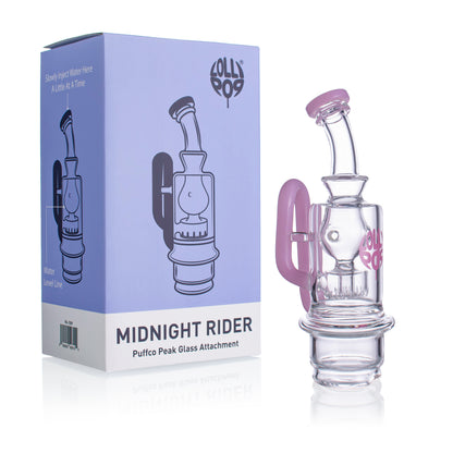 Lollipop Midnight Rider Series I Puffco Peak Recycler Glass Attachement I Asst Colors