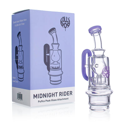 Lollipop Midnight Rider Series I Puffco Peak Recycler Glass Attachement I Asst Colors