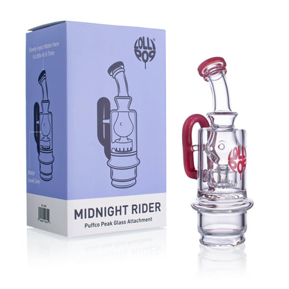 Lollipop Midnight Rider Series I Puffco Peak Recycler Glass Attachement I Asst Colors