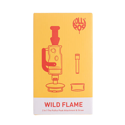 Lollipop Wild Flame Series I Puffco Peak Recycler Glass Attachement I Asst Colors