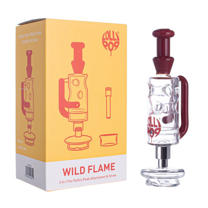 Lollipop Wild Flame Series I Puffco Peak Recycler Glass Attachement I Asst Colors