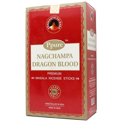 Ppure Nag Champa 15g Premium Masala Incense Sticks (12 Box Display)