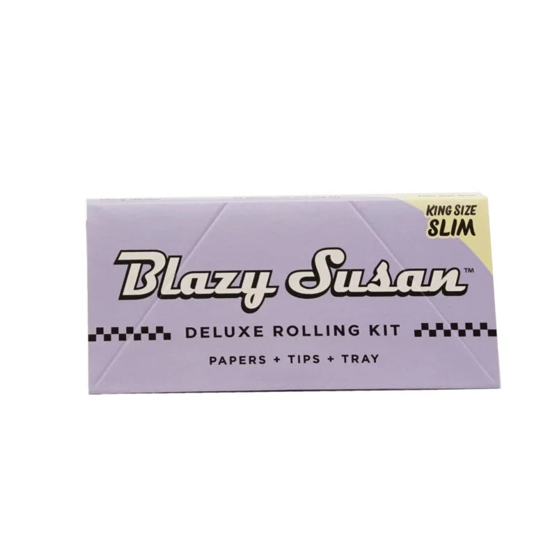 Deluxe Rolling Kit Full Box King Size Slim Rolling Papers + Tips + Tray (20ct)