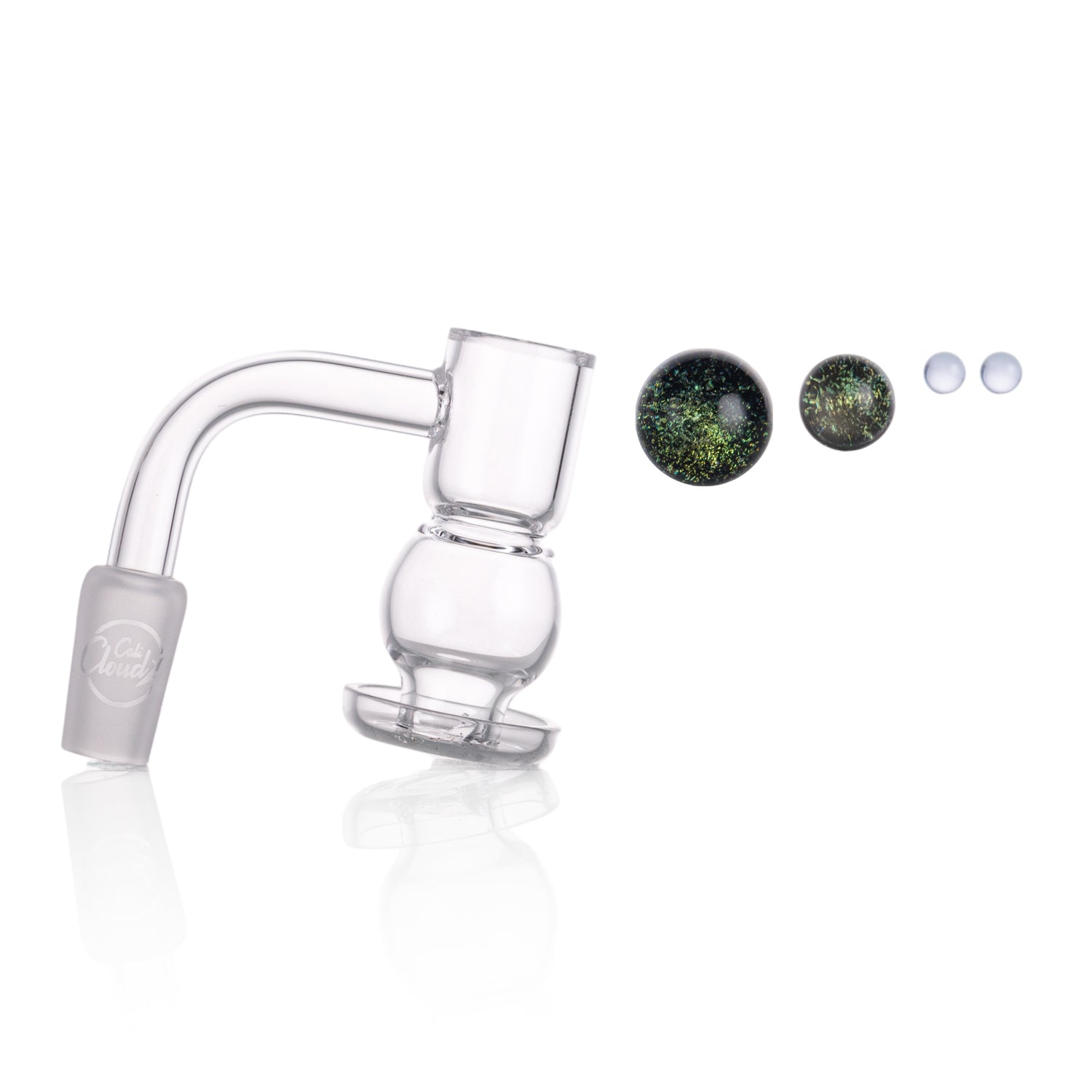 Lollipop QSeries-2 | 14mm Male 90° | Fully Welded Quartz Banger Set I Asst Colors