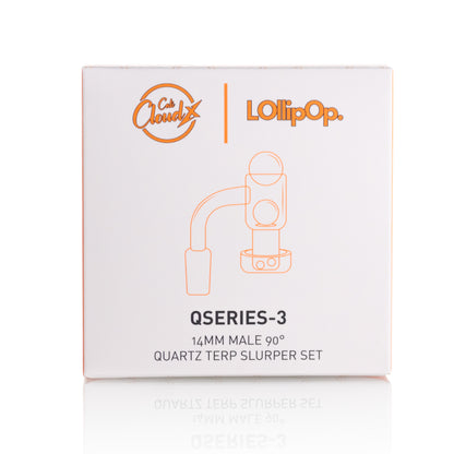 Lollipop QSeries-3 — 14mm Male 90° Quartz Terp Slurper Set