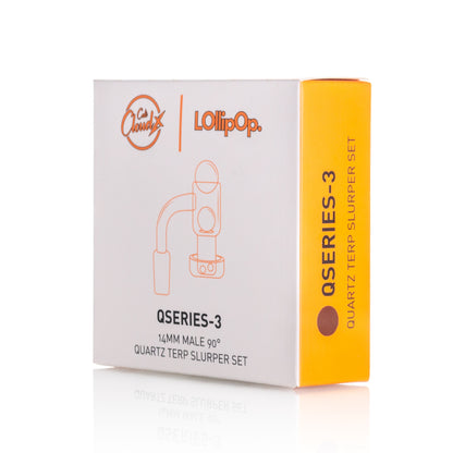 Lollipop QSeries-3 — 14mm Male 90° Quartz Terp Slurper Set