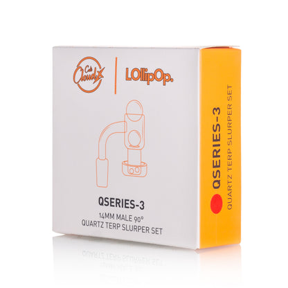 Lollipop QSeries-3 — 14mm Male 90° Quartz Terp Slurper Set