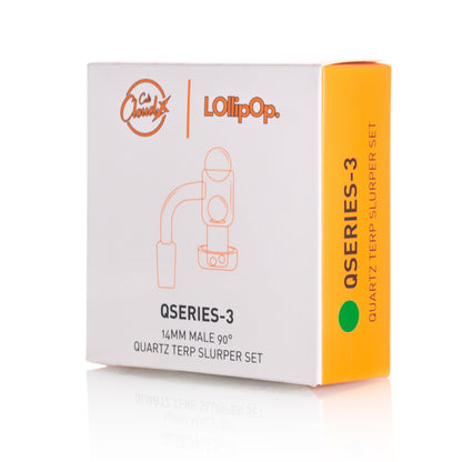 Lollipop QSeries-3 — 14mm Male 90° Quartz Terp Slurper Set