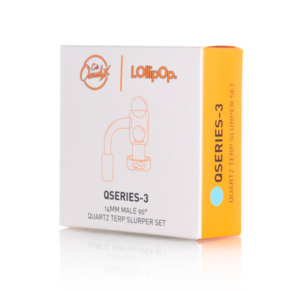 Lollipop QSeries-3 — 14mm Male 90° Quartz Terp Slurper Set