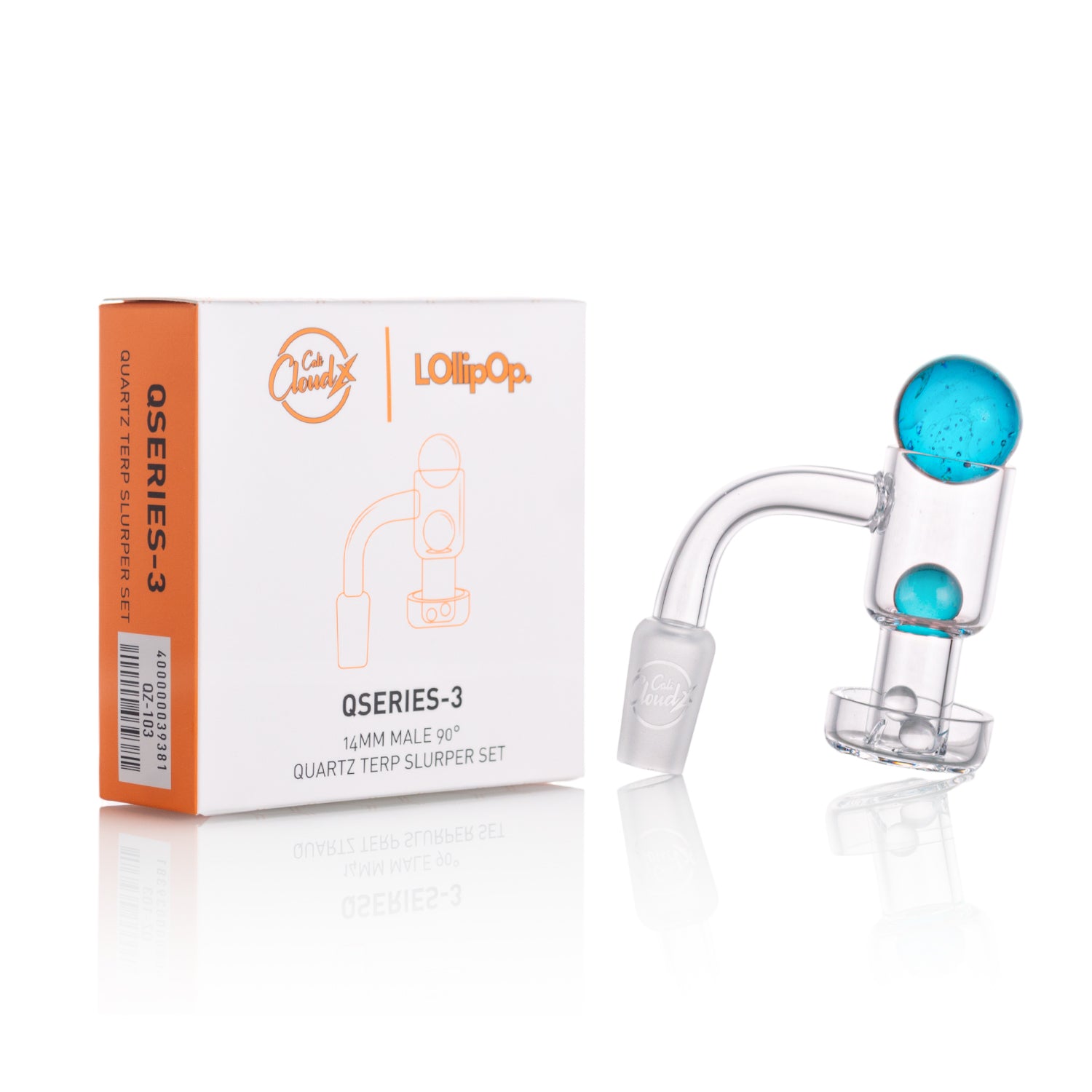 Lollipop QSeries-3 — 14mm Male 90° Quartz Terp Slurper Set