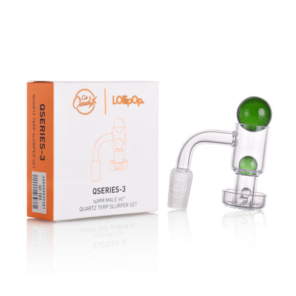 Lollipop QSeries-3 — 14mm Male 90° Quartz Terp Slurper Set