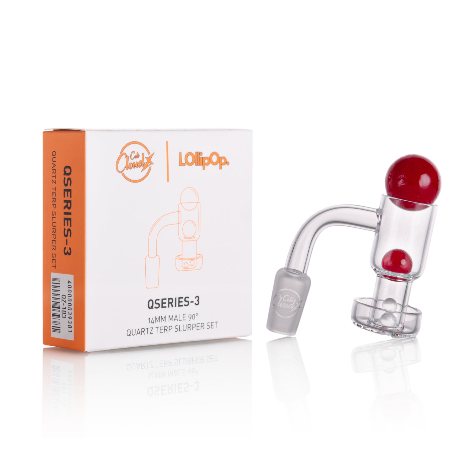 Lollipop QSeries-3 — 14mm Male 90° Quartz Terp Slurper Set