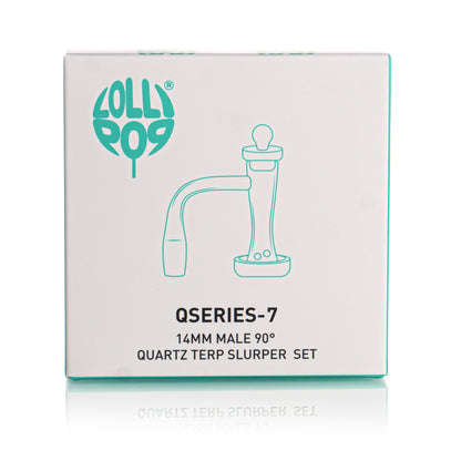 Lollipop QSeries-7 — 14mm Male 90° Quartz Terp Slurper Set