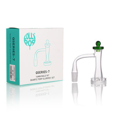 Lollipop QSeries-7 — 14mm Male 90° Quartz Terp Slurper Set