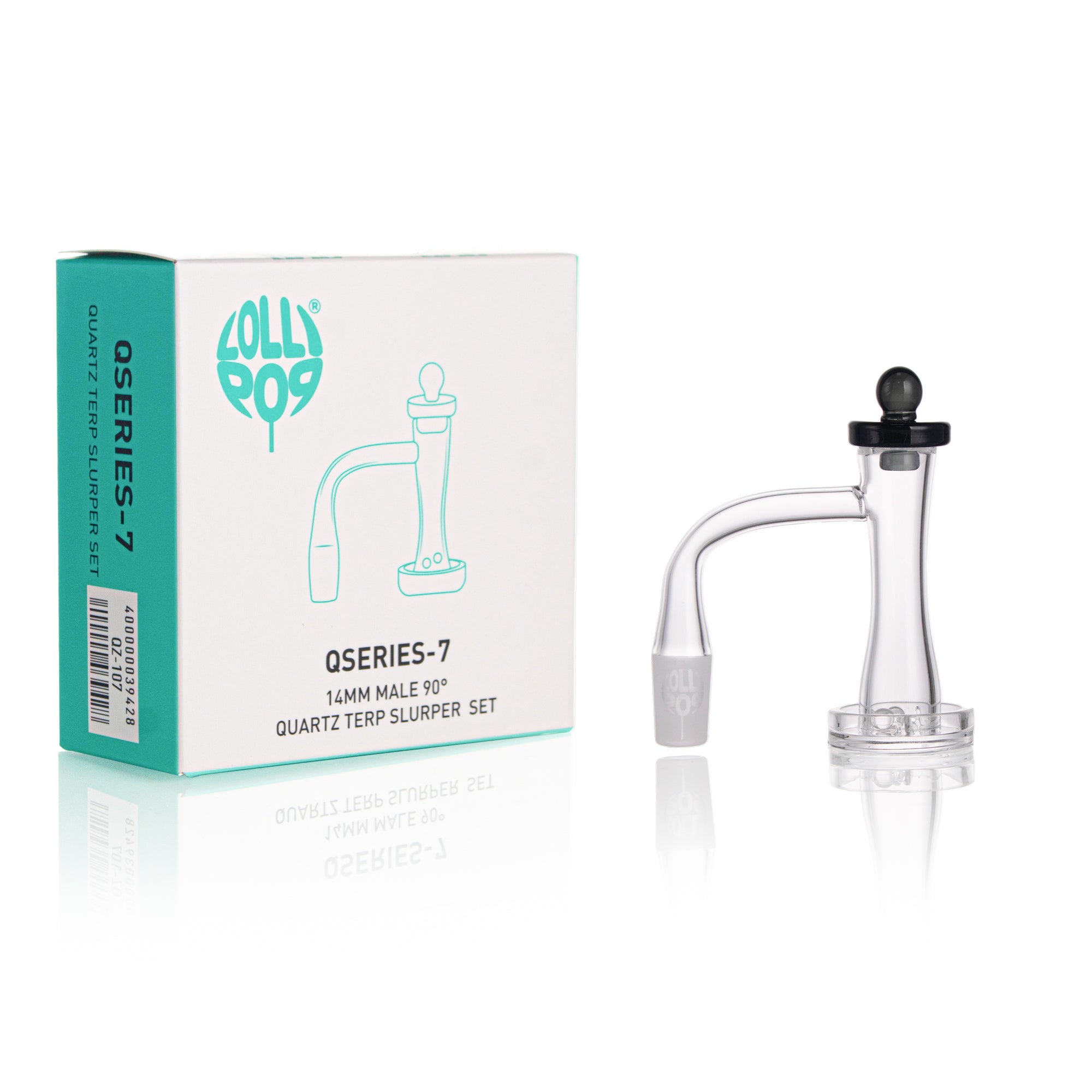 Lollipop QSeries-7 — 14mm Male 90° Quartz Terp Slurper Set