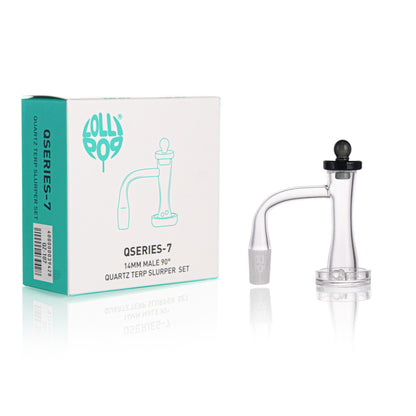 Lollipop QSeries-7 — 14mm Male 90° Quartz Terp Slurper Set