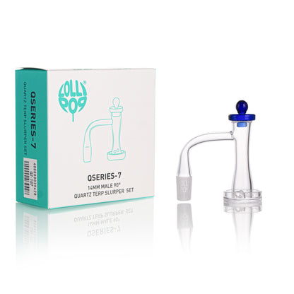 Lollipop QSeries-7 — 14mm Male 90° Quartz Terp Slurper Set