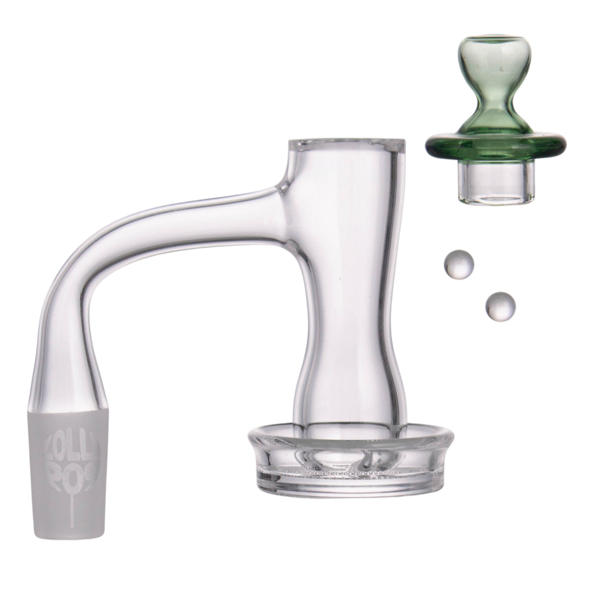 Lollipop QSeries-11 — 14mm Male 90° Fully Welded Quartz Terp Slurper Set