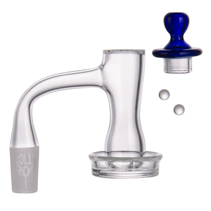 Lollipop QSeries-11 — 14mm Male 90° Fully Welded Quartz Terp Slurper Set