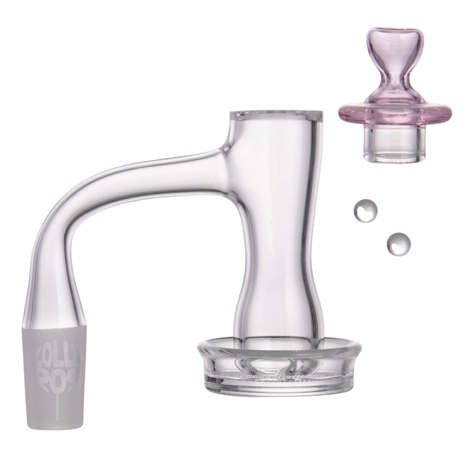 Lollipop QSeries-11 — 14mm Male 90° Fully Welded Quartz Terp Slurper Set