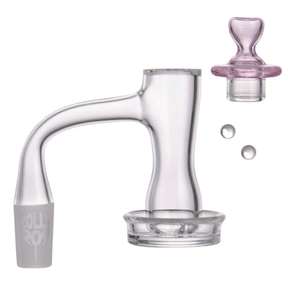 Lollipop QSeries-11 — 14mm Male 90° Fully Welded Quartz Terp Slurper Set