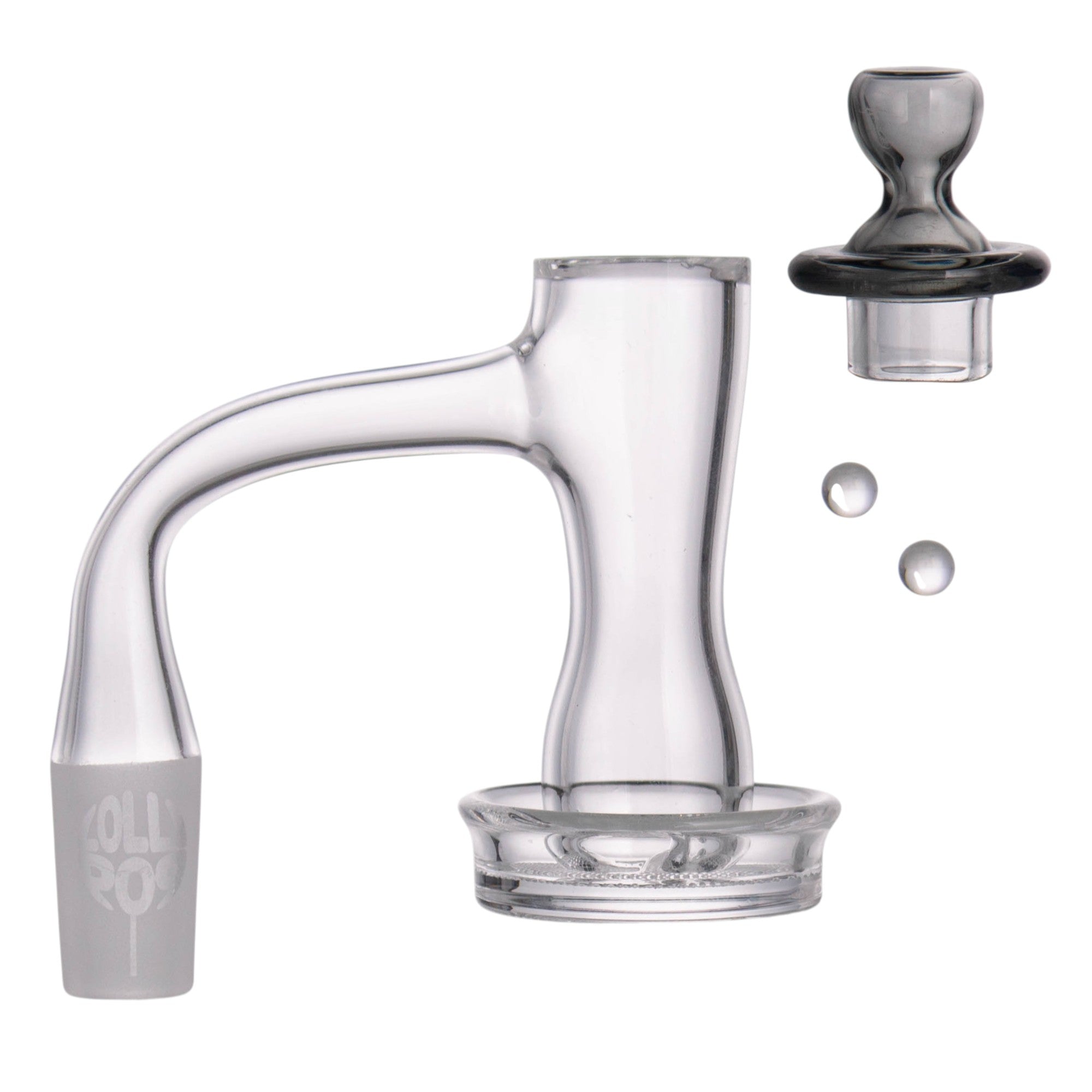 Lollipop QSeries-11 — 14mm Male 90° Fully Welded Quartz Terp Slurper Set