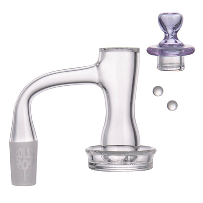 Lollipop QSeries-11 — 14mm Male 90° Fully Welded Quartz Terp Slurper Set