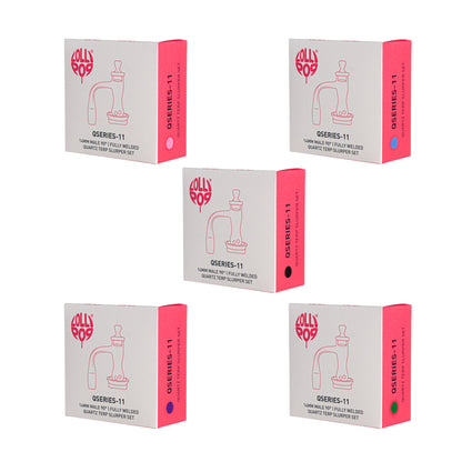 Lollipop QSeries-11 — 14mm Male 90° Fully Welded Quartz Terp Slurper Set