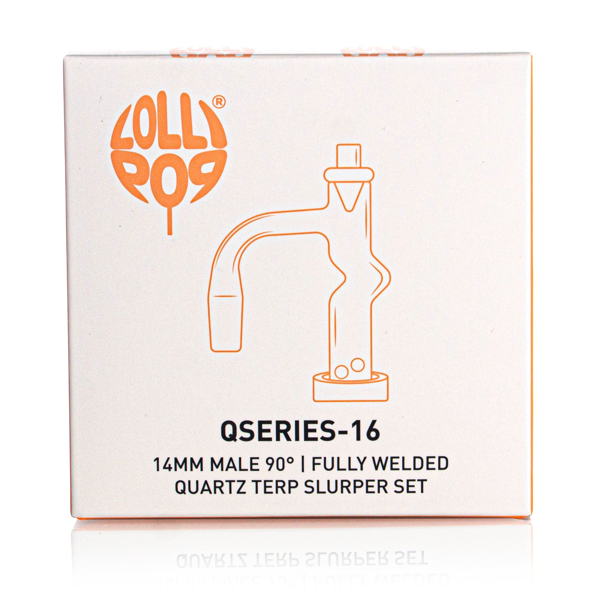 Lollipop QSeries-16 — 14mm Male 90° Fully Welded Quartz Terp Slurper Set