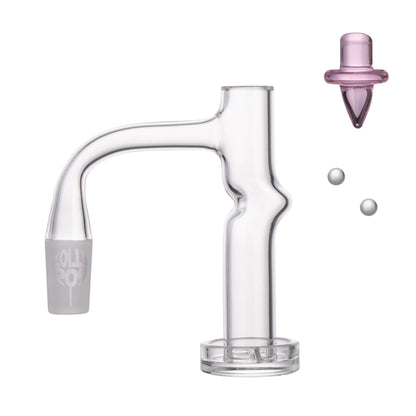 Lollipop QSeries-16 — 14mm Male 90° Fully Welded Quartz Terp Slurper Set