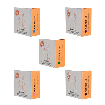 Lollipop QSeries-16 — 14mm Male 90° Fully Welded Quartz Terp Slurper Set