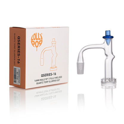 Lollipop QSeries-16 — 14mm Male 90° Fully Welded Quartz Terp Slurper Set