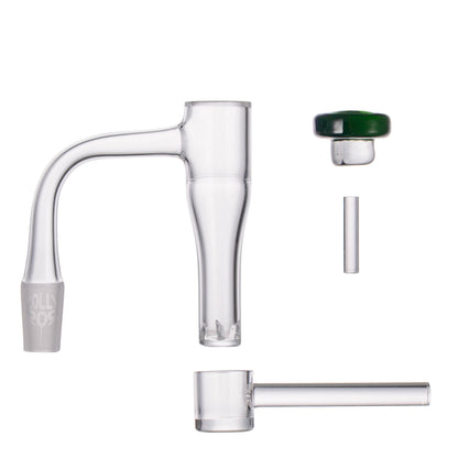 Lollipop QSeries-18 | 14mm Male 90° | Fully Welded Quartz Terp Slurper Banger Set - I Asst Colors