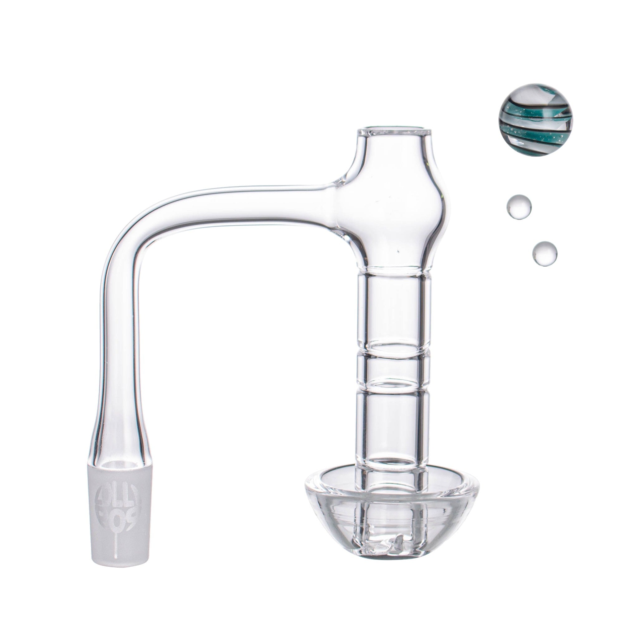 Lollipop QSeries-20 — 14mm Male 90° Fully Welded Quartz Terp Slurper Banger Set