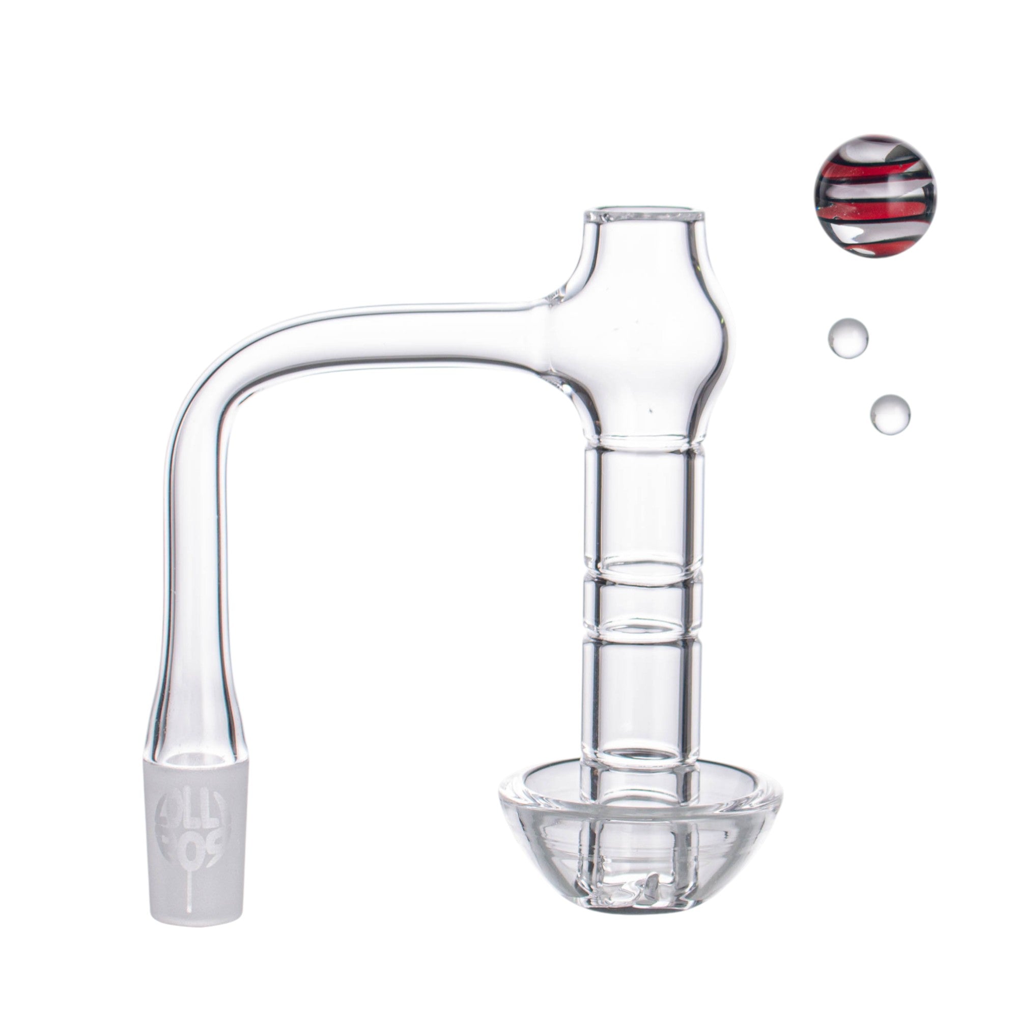 Lollipop QSeries-20 — 14mm Male 90° Fully Welded Quartz Terp Slurper Banger Set