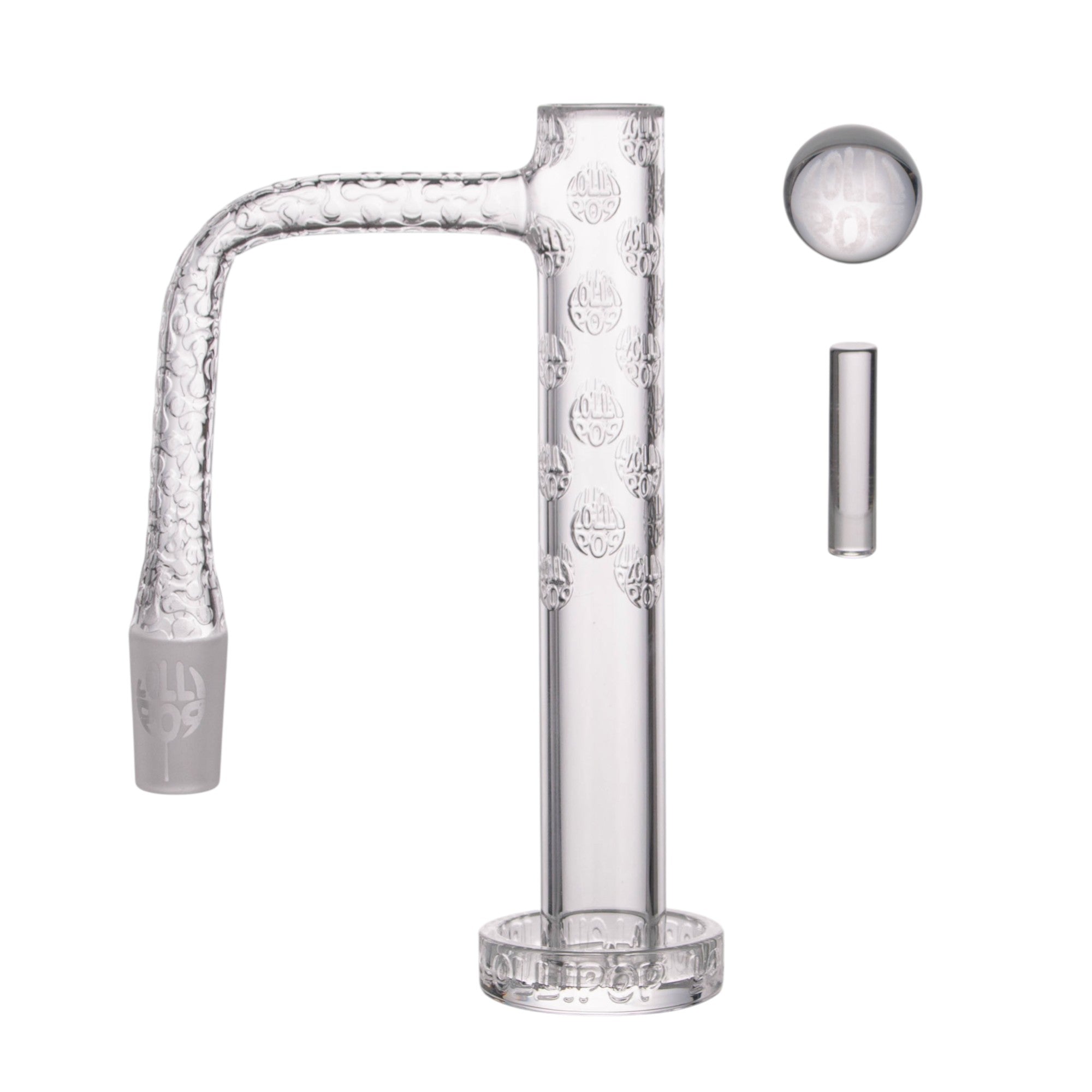 Lollipop QSeries-21 — 14mm Male 90° Fully Welded Quartz Terp Slurper Banger Set