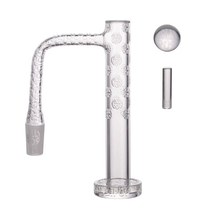 Lollipop QSeries-21 — 14mm Male 90° Fully Welded Quartz Terp Slurper Banger Set