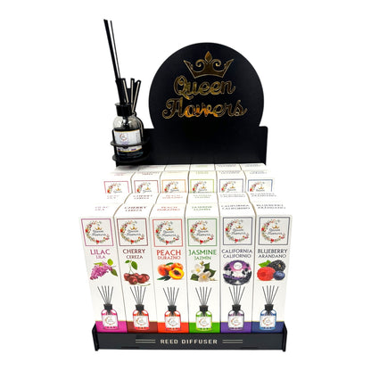 Queen Flowers Reed Diffusers 110ml 12 Scents (24 Box Display)