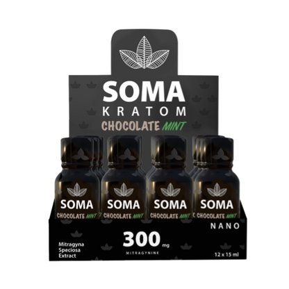 Soma 300mg 15ml Nano Shot 12 Bottles / Display | 12 Displays / Case -Choc MInt