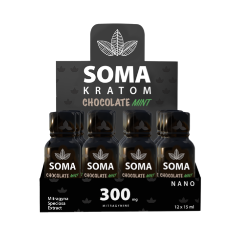 Soma 300mg 15ml Nano Shot 12 Bottles / Display | 12 Displays / Case -Choc MInt