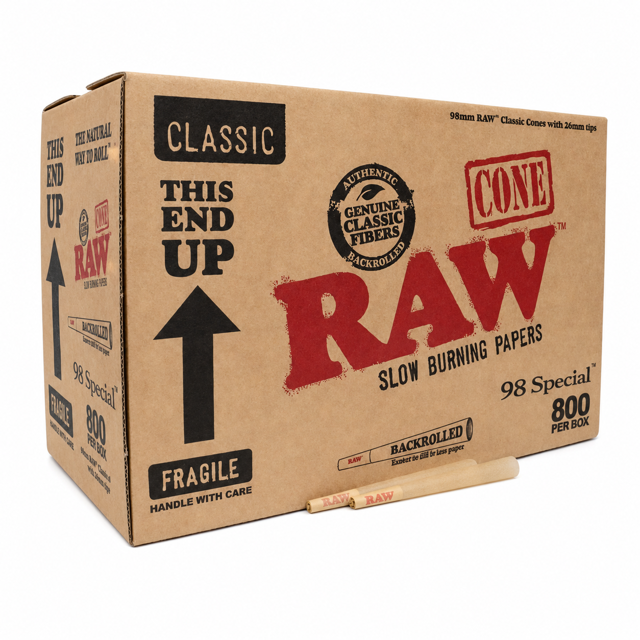 Raw Classic Pre-Rolled Cone - 98 Special - 800ct./Display