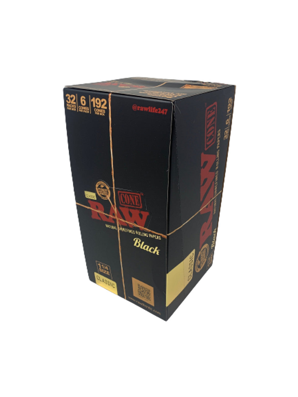 RAW Black Cone 1 1/4 Size 32ct./Display (6 per pack)