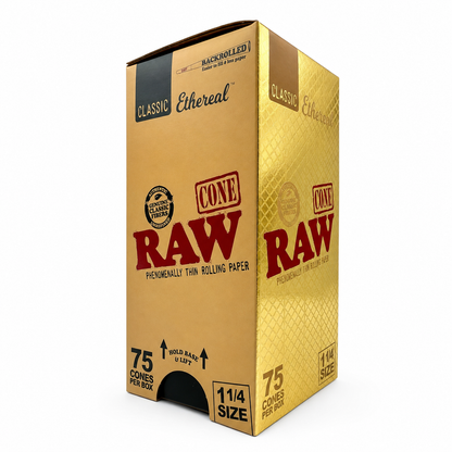 Raw Classic Ethereal 1 1/4 Size Cones 75 per Box