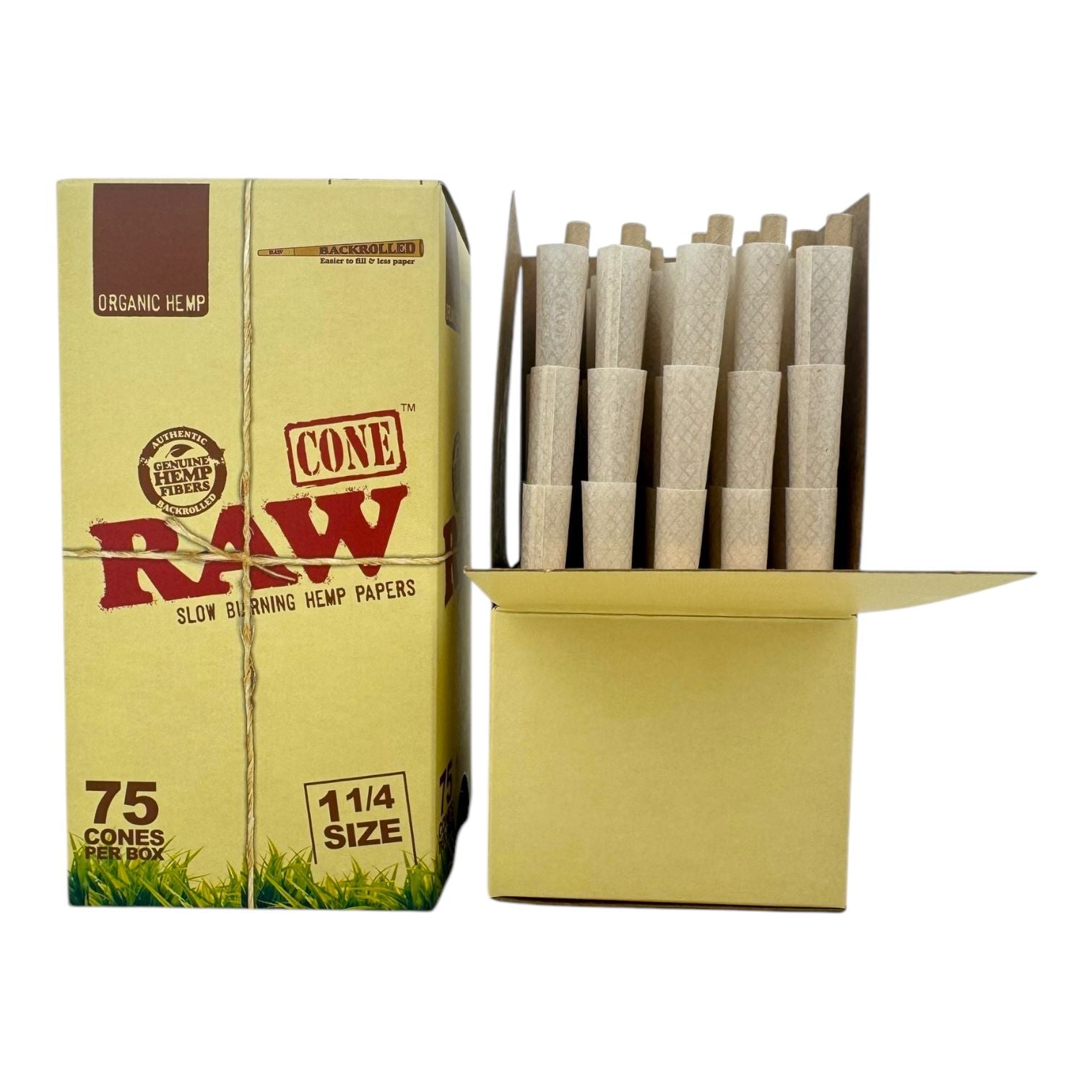 RAW Organic Hemp Pre-rolled Cones 1 1/4"