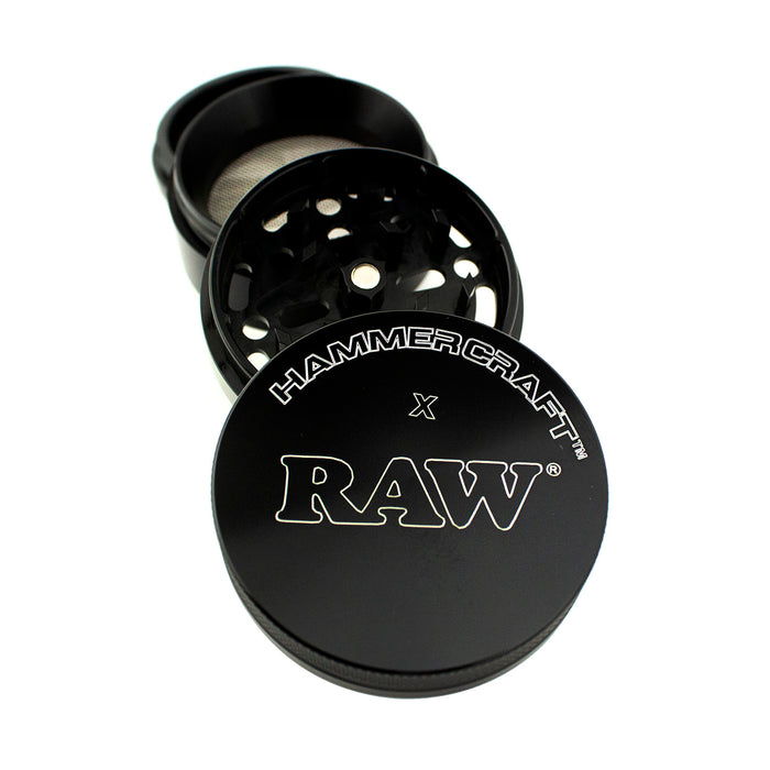 RAW x Hammercraft 4-Piece Grinder Black 2.2in