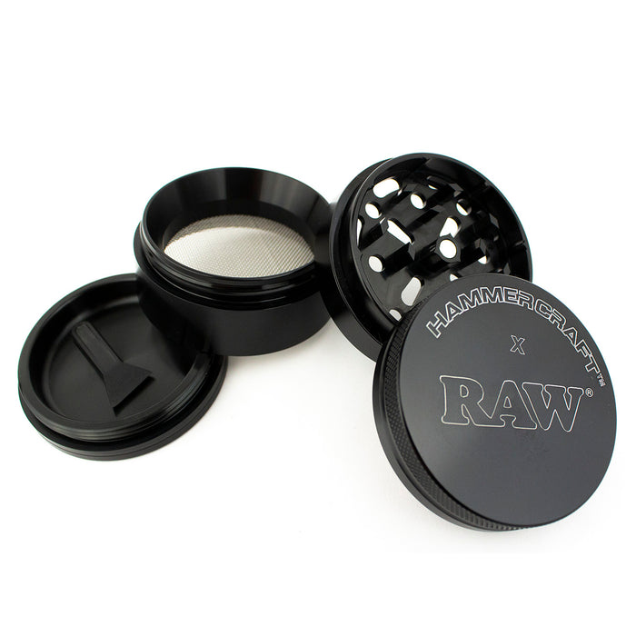 RAW x Hammercraft 4-Piece Grinder Black 2.2in