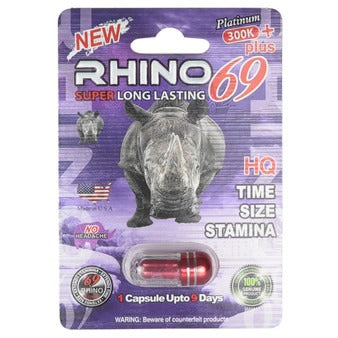 NEW RHINO SUPER LONG LASTING 300K 69 12 CT