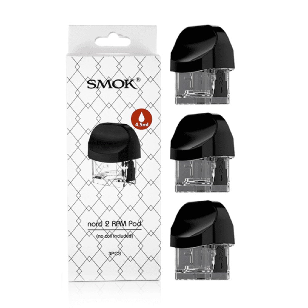 Smok Nord 2 RPM Pod No Coil Included 4.5ml (Pack of 3) SmokeTokes