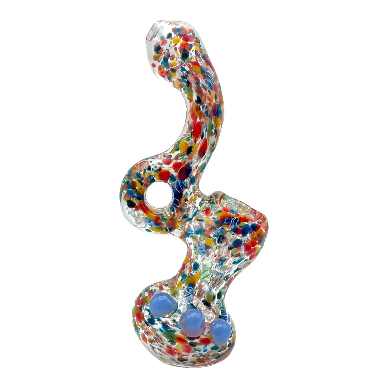 Rainbow Donut Glass Bubbler