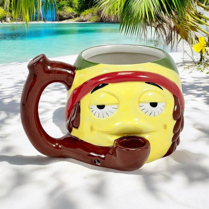 Rasta Stoner Emoji Novelty Mug Pipe